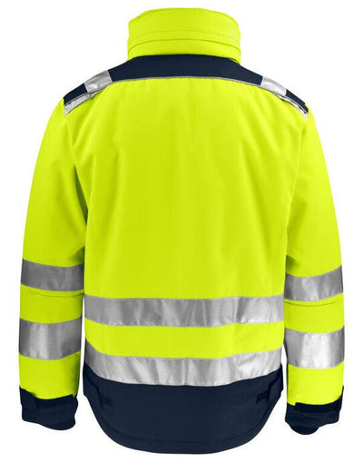 Jobman JM1347 Winter Jacket Star Hi-Vis - Yellow/Navy