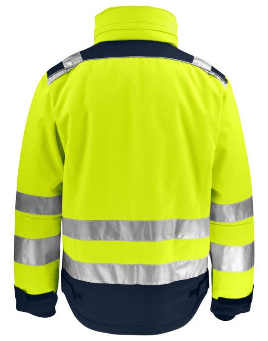 Jobman JM1347 Winter Jacket Star Hi-Vis - Yellow/Navy