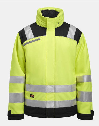 Jobman JM1347 Winter Jacket Star Hi-Vis - Yellow/Navy