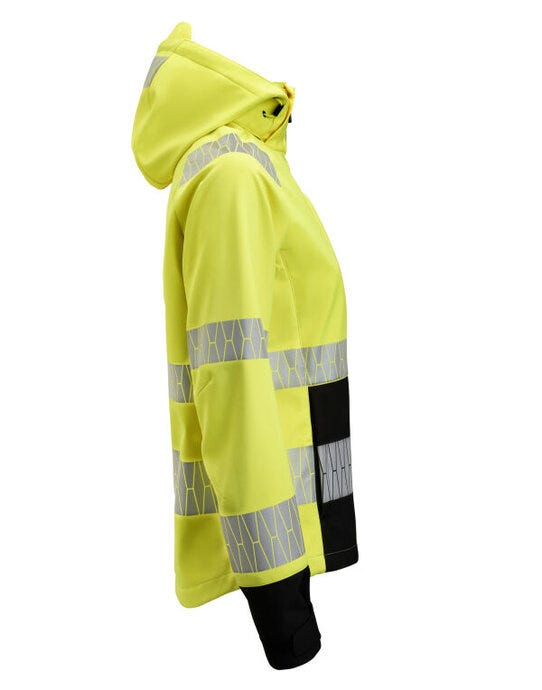 Jobman JM1377 Women's Softshell Jacket Hi-Vis - Yellow/Black