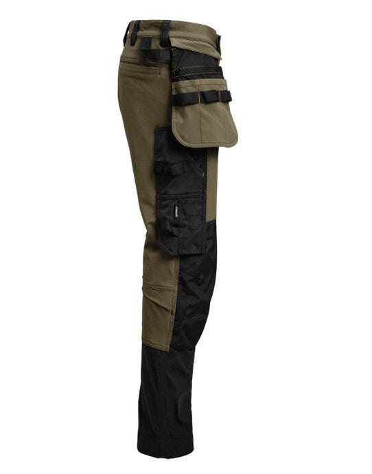 Jobman JM2371 Womens Craftsman Trousers Stretch - Olive Green/Black