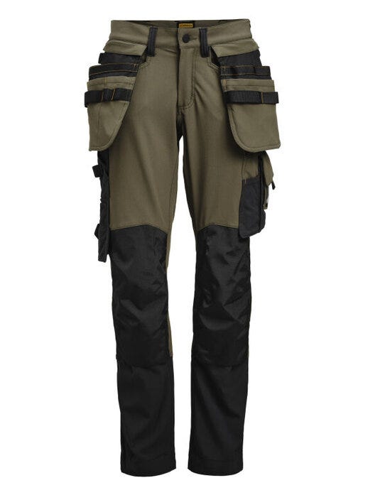 Jobman JM2371 Womens Craftsman Trousers Stretch - Olive Green/Black