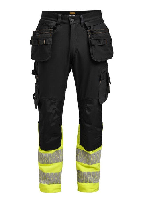 Jobman JM2392 Craftsman Trousers Stretch Hi-Vis - Black/Yellow