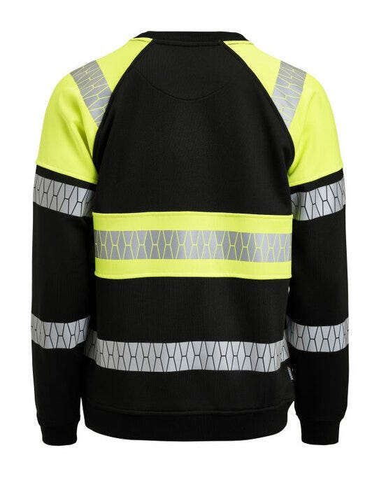 Jobman JM5224 Sweatshirt Hi-Vis - Black/Yellow