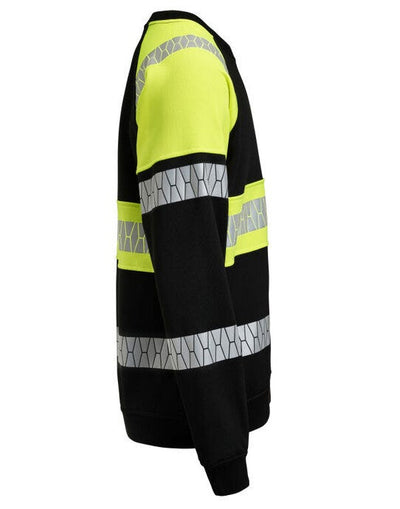 Jobman JM5224 Sweatshirt Hi-Vis - Black/Yellow
