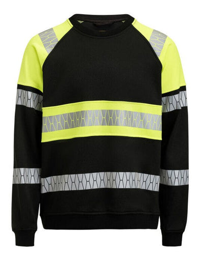 Jobman JM5224 Sweatshirt Hi-Vis - Black/Yellow