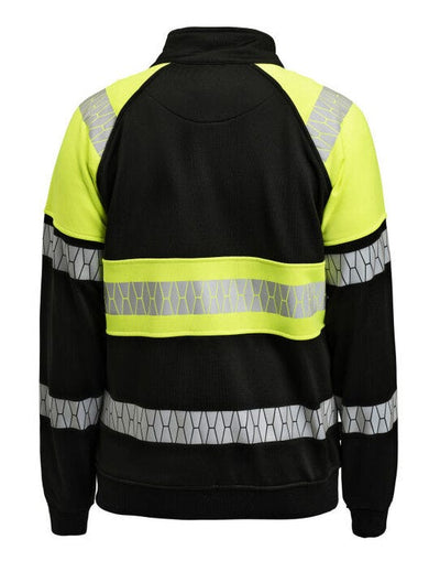 Jobman JM5225 Sweatshirt Full-Zip Hi-Vis - Black/Yellow