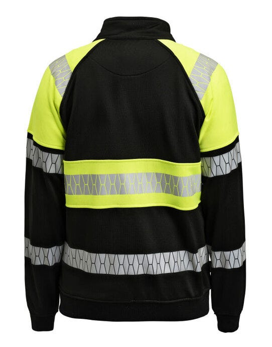 Jobman JM5225 Sweatshirt Full-Zip Hi-Vis - Black/Yellow