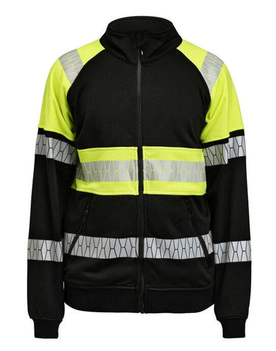 Jobman JM5225 Sweatshirt Full-Zip Hi-Vis - Black/Yellow