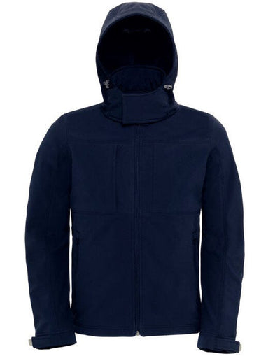 B&C JM950 B&amp;C Men's Hooded 3-Layer Softshell - Navy