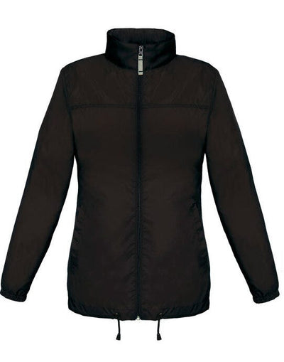B&C JW902 B&amp;C Women's Sirocco Windbreaker Jacket - Black
