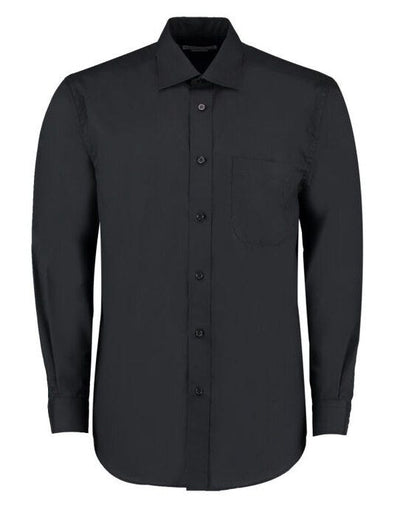 Kustom Kit KK104 Men LS Classic Business Shirt - Black
