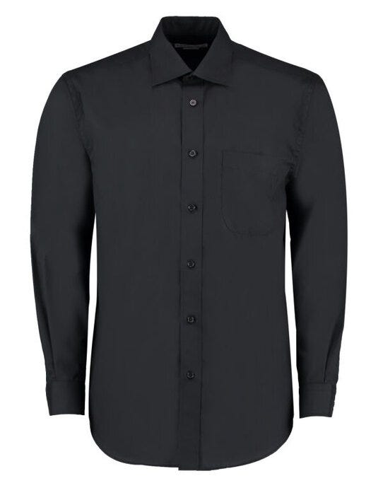 Kustom Kit KK104 Men LS Classic Business Shirt - Black