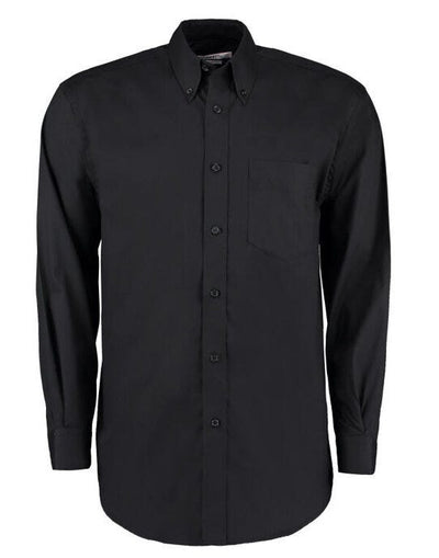 Kustom Kit KK105 Mens LS Classic Oxford Shirt - Black