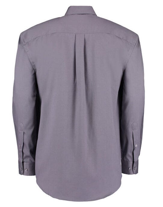 Kustom Kit KK105 Mens LS Classic Oxford Shirt - Charcoal