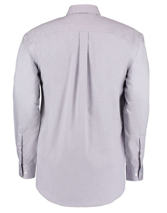 Kustom Kit KK105 Mens LS Classic Oxford Shirt - Silver Grey