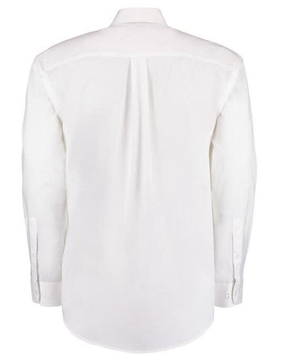 Kustom Kit KK105 Mens LS Classic Oxford Shirt - White