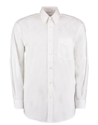 Kustom Kit KK105 Mens LS Classic Oxford Shirt - White