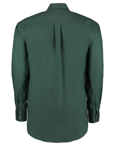 Kustom Kit KK105 Mens LS Classic Oxford Shirt - Bottle Green