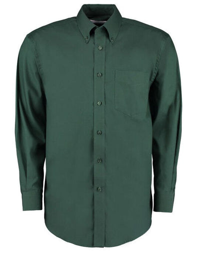 Kustom Kit KK105 Mens LS Classic Oxford Shirt - Bottle Green