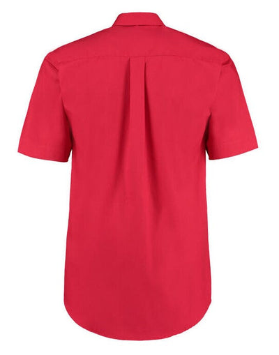 Kustom Kit KK109 Mens SS Classic Oxford Shirt - Red