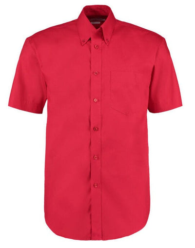 Kustom Kit KK109 Mens SS Classic Oxford Shirt - Red