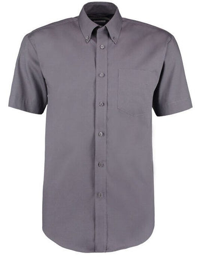 Kustom Kit KK109 Mens SS Classic Oxford Shirt - Charcoal