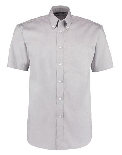 Kustom Kit KK109 Mens SS Classic Oxford Shirt - Silver Grey