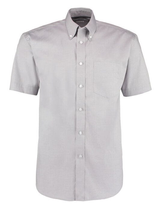 Kustom Kit KK109 Mens SS Classic Oxford Shirt - Silver Grey