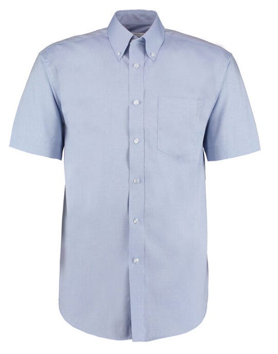 Kustom Kit KK109 Mens SS Classic Oxford Shirt - Light Blue