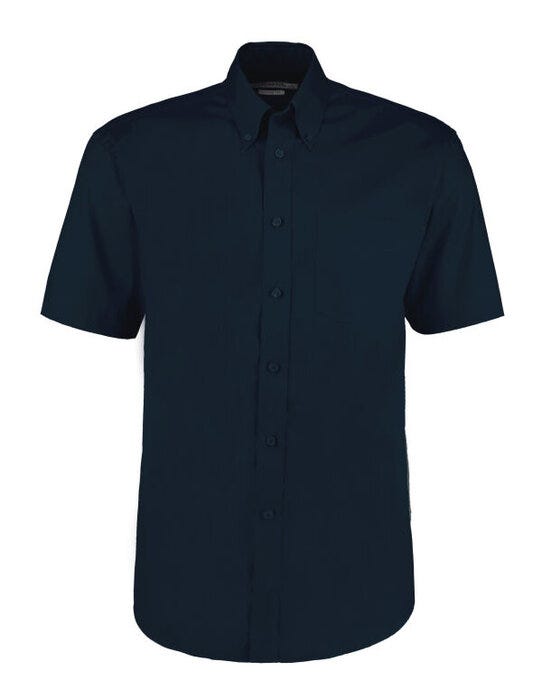 Kustom Kit KK109 Mens SS Classic Oxford Shirt - Dark Navy