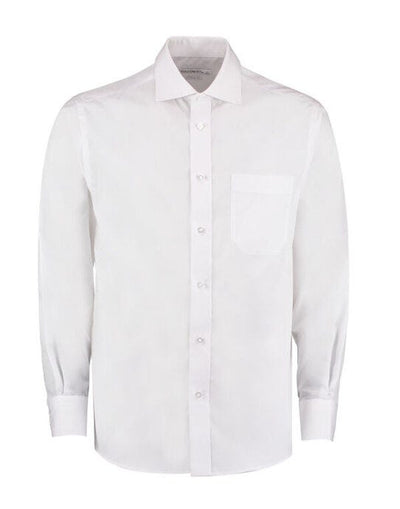 Kustom Kit KK116 Mens LS Non Iron Shirt - White