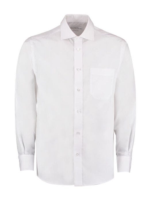 Kustom Kit KK116 Mens LS Non Iron Shirt - White