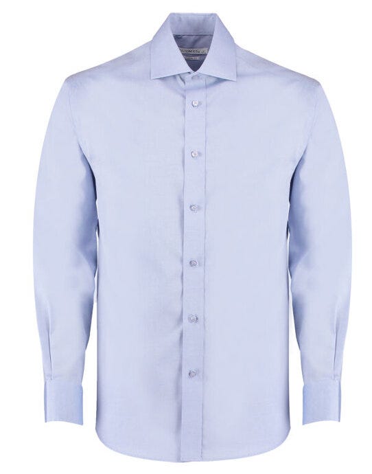 Kustom Kit KK118 Mens LS Premium Oxford Shirt - Light Blue