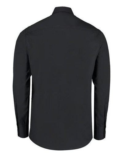 Kustom Kit KK131 Men LS Tailored Busines Shirt - Black