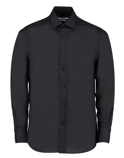 Kustom Kit KK131 Men LS Tailored Busines Shirt - Black