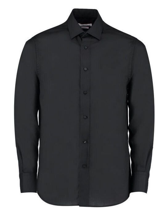 Kustom Kit KK131 Men LS Tailored Busines Shirt - Black