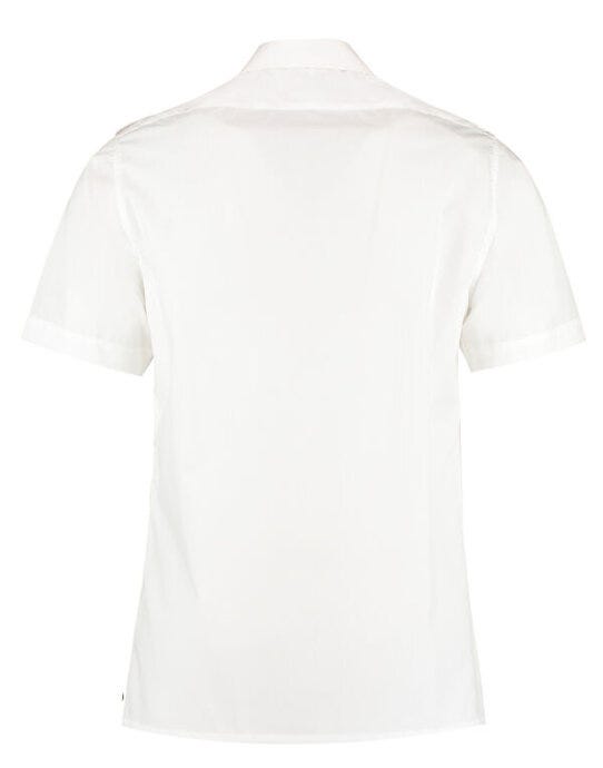 Kustom Kit KK133 Mens SS Tailored Pilot Shirt - White