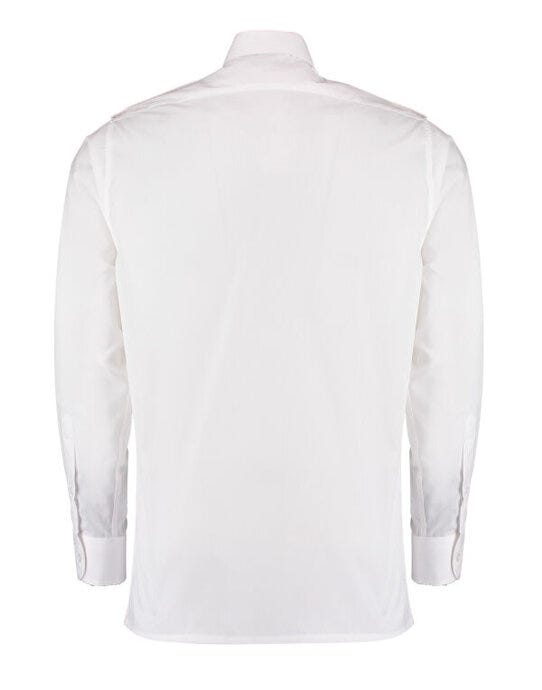 Kustom Kit KK134 Tailored Fit L/S Pilot Shirt - White