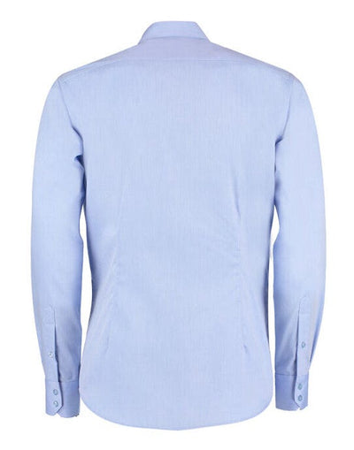 Kustom Kit KK139 Men LS Slim Oxford Twil Shirt - Light Blue