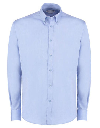 Kustom Kit KK139 Men LS Slim Oxford Twil Shirt - Light Blue