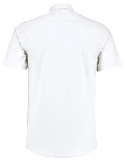 Kustom Kit KK141 Mens SS Tailored Poplin Shirt - White