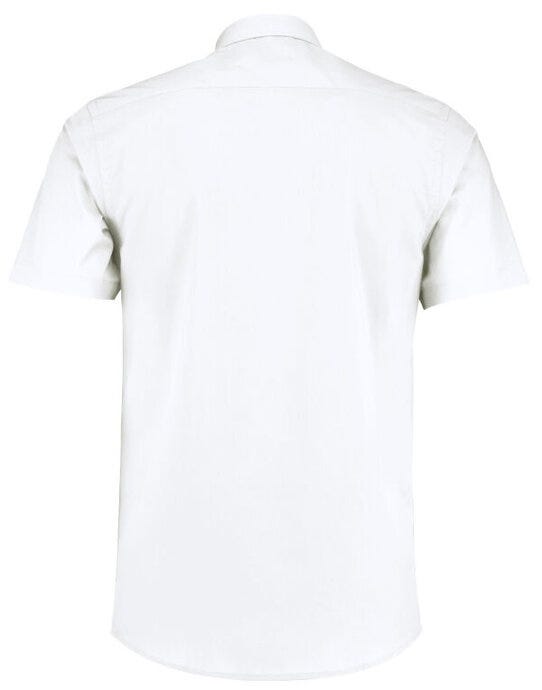 Kustom Kit KK141 Mens SS Tailored Poplin Shirt - White