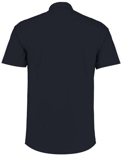 Kustom Kit KK141 Mens SS Tailored Poplin Shirt - Dark Navy