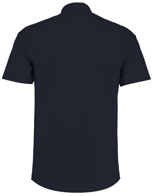 Kustom Kit KK141 Mens SS Tailored Poplin Shirt - Dark Navy