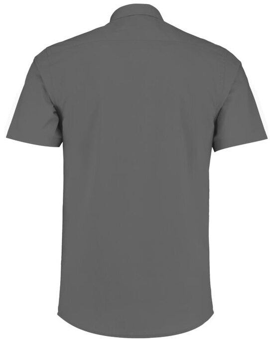 Kustom Kit KK141 Mens SS Tailored Poplin Shirt - Graphite