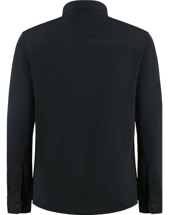 Kustom Kit KK143 Mens LS Superwash Pique Shirt - Black