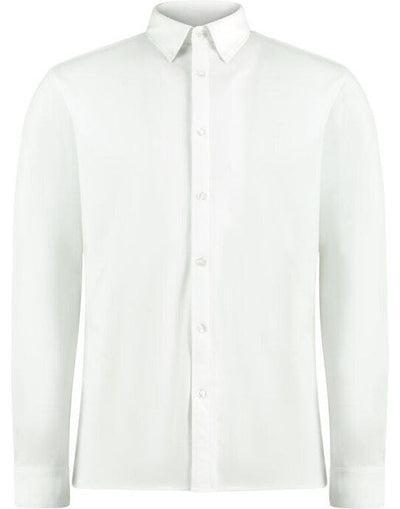 Kustom Kit KK143 Mens LS Superwash Pique Shirt - White