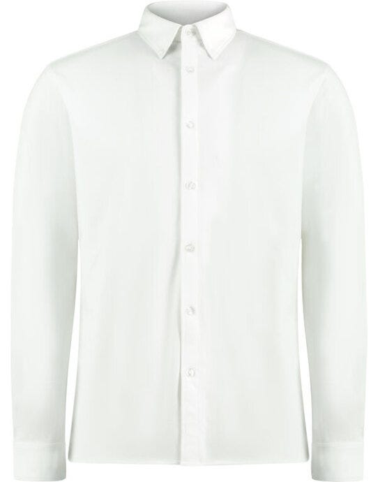 Kustom Kit KK143 Mens LS Superwash Pique Shirt - White