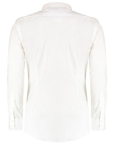 Kustom Kit KK182 Mens LS Stretch Oxford Shirt - White